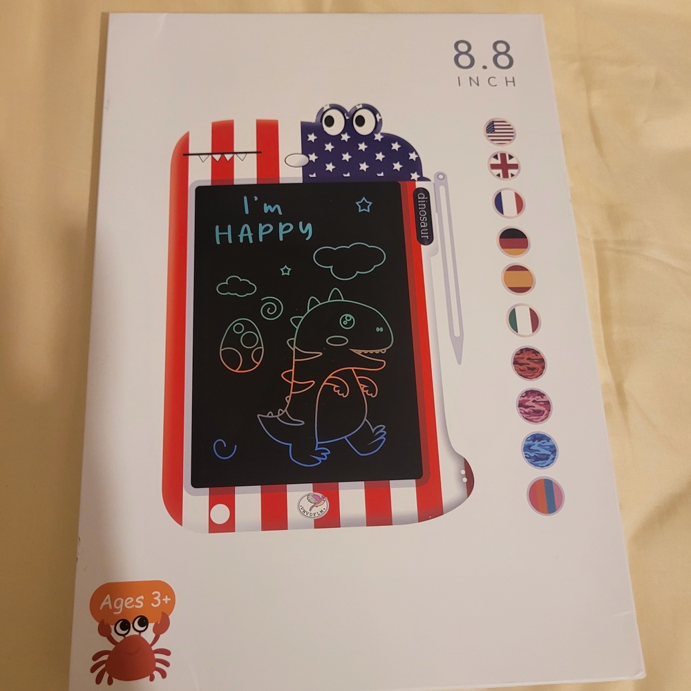 8.8-inch Kids LCD Drawing Tablet in Red and White Stripes